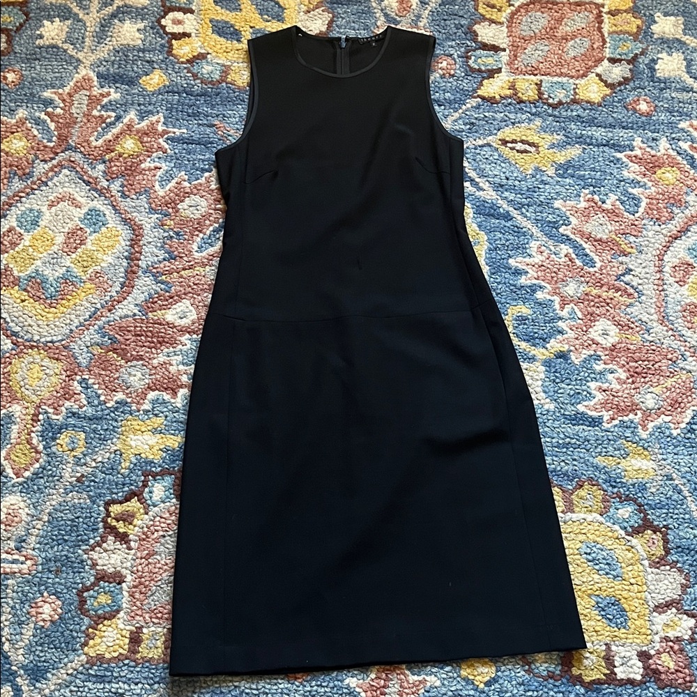 Theory Classic Black Sleeveless Midi Dress
